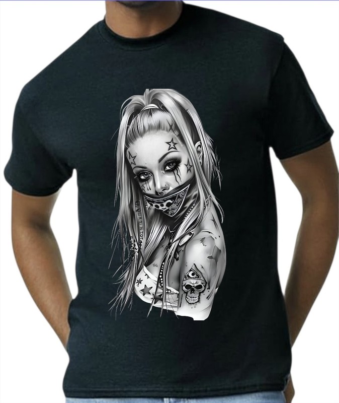 Gangster Chic Logo Men’s T-Shirt White or Black or Gray Small to 3X-Large