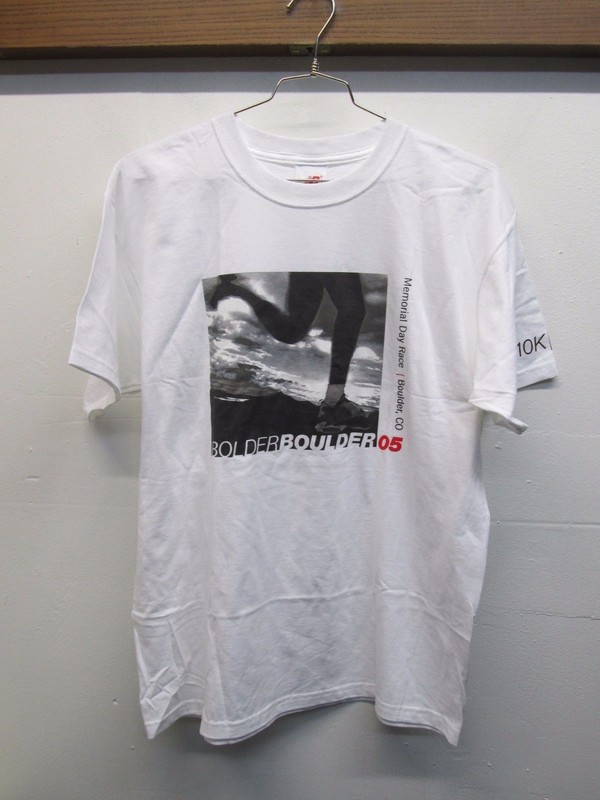 New Balance 100% Cotton T-shirt Bolder Boulder 2005 10K race tee Memorial Day L