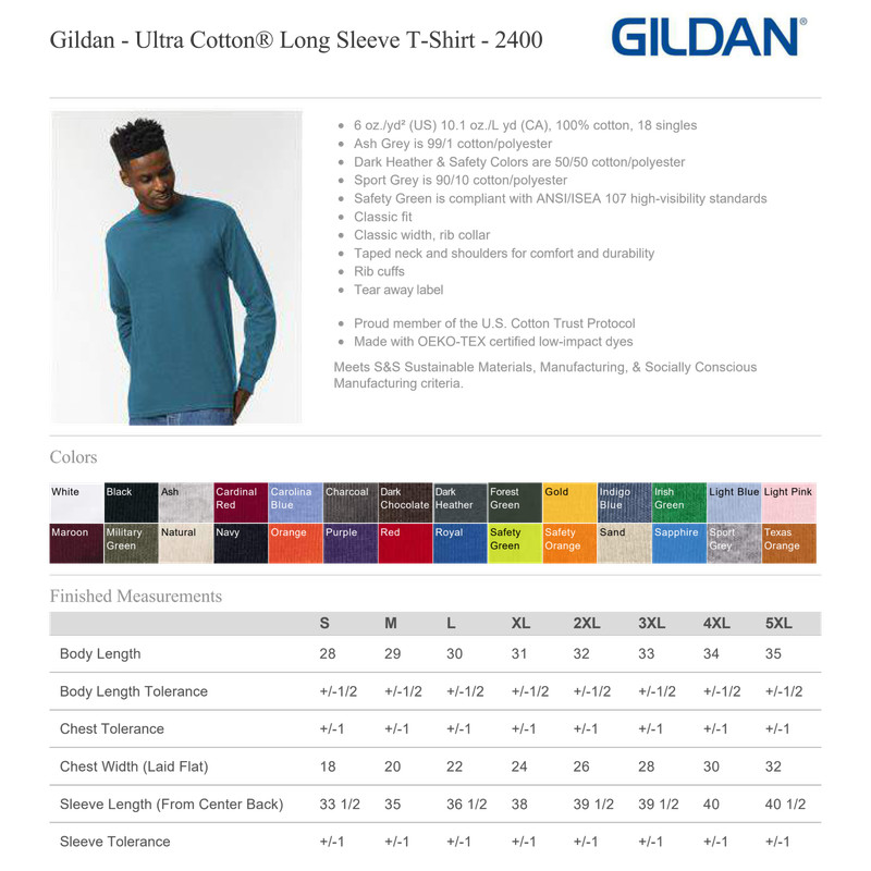 CUSTOM Text Photo Logo, L/S LONG SLEEVE T-Shirt, YOUTH & ADULT Szs, Many Colors gallery