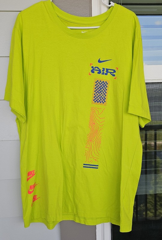 The Nike Tee Mens Nike Air XL T-Shirt Florescent Yellow