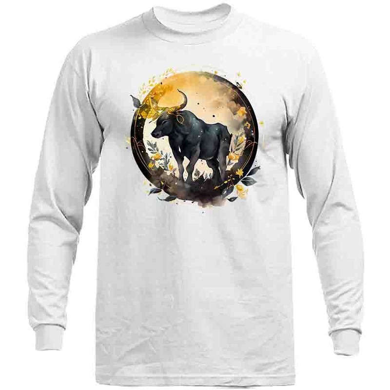 Taurus Zodiac Sign Horoscope Astrological Graphic Long Sleeve