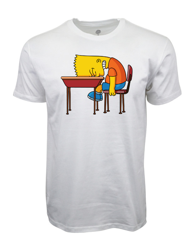 The Simpsons Bart School Bench Graphic T shirt