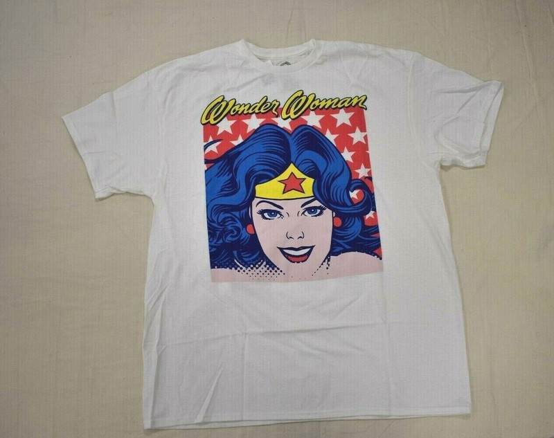 DC Comics Mens Wonder Woman Retro Desgin White Shirt New L, XL gallery