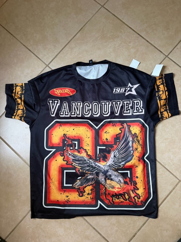 Vintage Vancouver 93 All Over Print Graphic Jersey Shirt