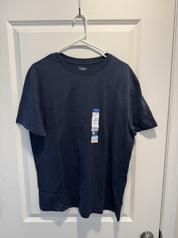 Arizona Jean Co Men’s Crew Neck T-Shirt Navy Blue Medium Short Sleeve New