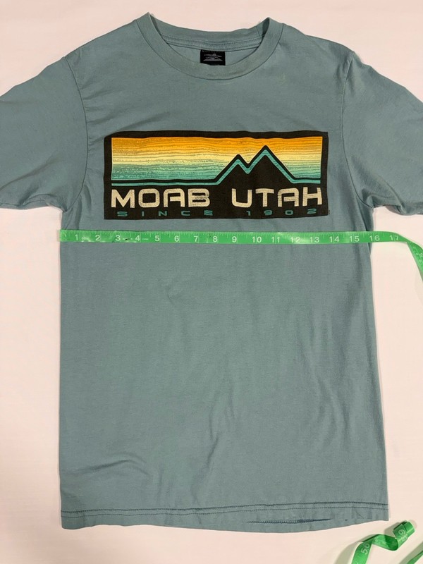 Moab Utah Unisex Size Small Sea Green Short Sleeve T gallery