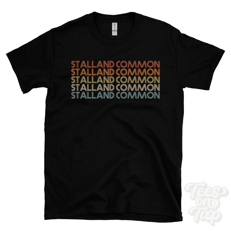 STALLAND COMMON REPEATED RETRO STYLE T-SHIRT mens & womens uk place name gift