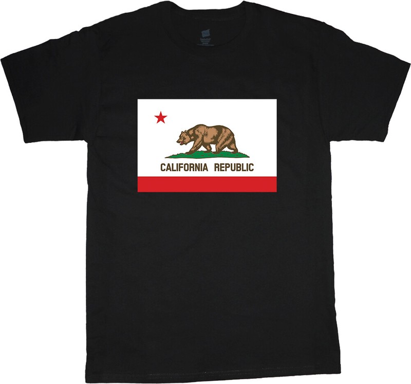 Big man shirt California flag decal tee mens plus size big and tall 5X 6X 7X 10X