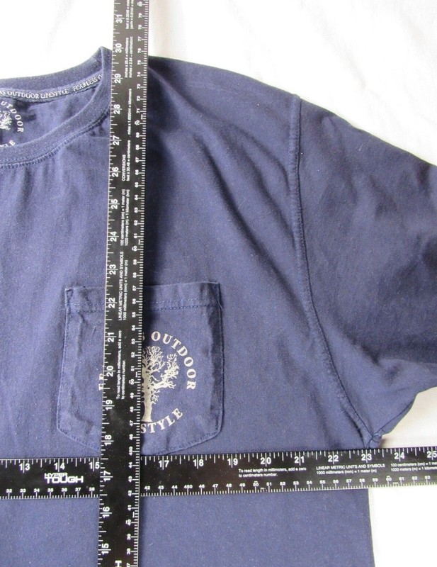 Fearless Outdoor Lifestyle Navy Blue T-Shirt 2XL XXL Full Back Print Deer Hunt gallery