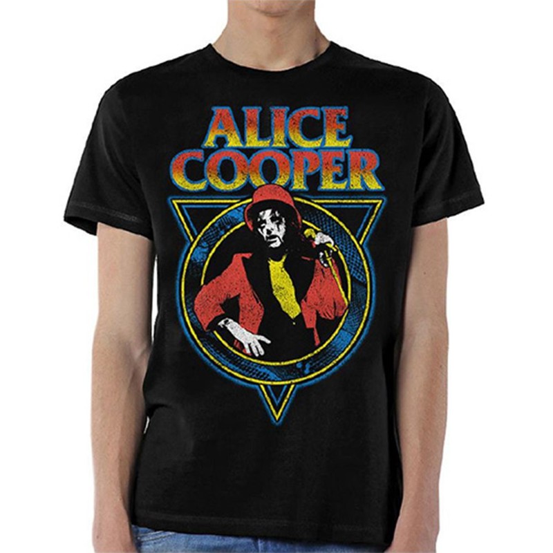 Men’s Alice Cooper Snake Skin T-shirt Medium Black