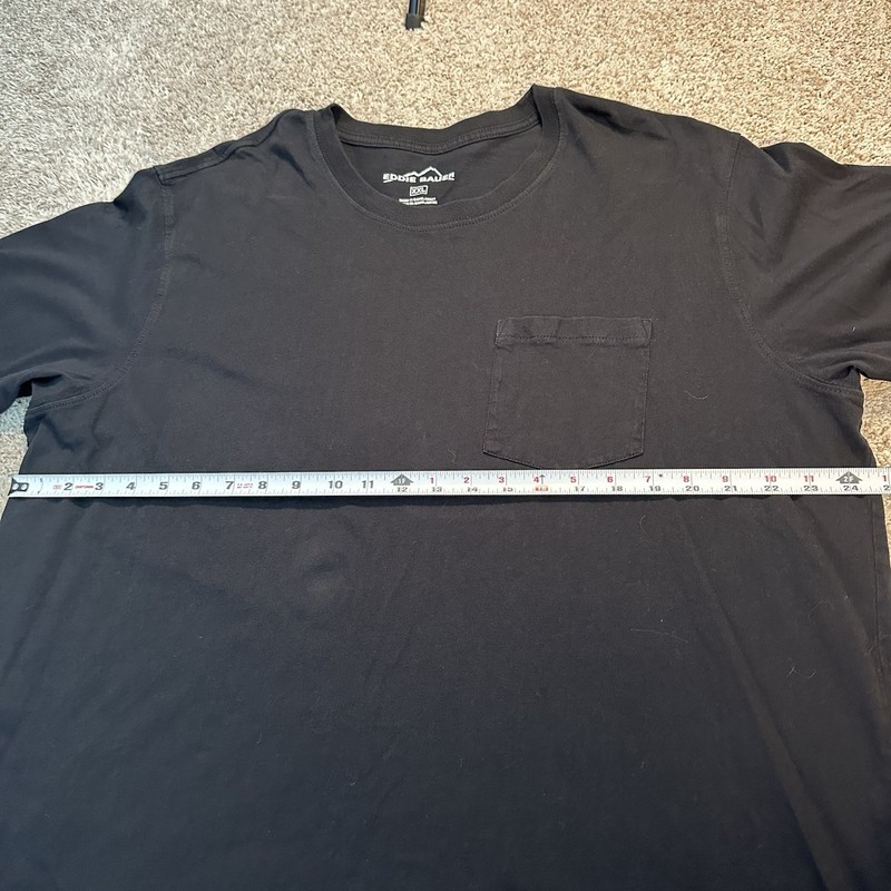 Eddie Bauer Pocket T Shirt Mens XXL Black Cotton Crewneck Casual Basic Tee gallery