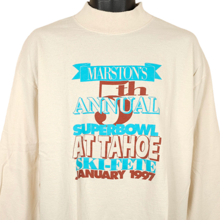 Vintage Lake Tahoe Ski Fete T Shirt Mens Size XL 90s 1997 Marstons Made In USA