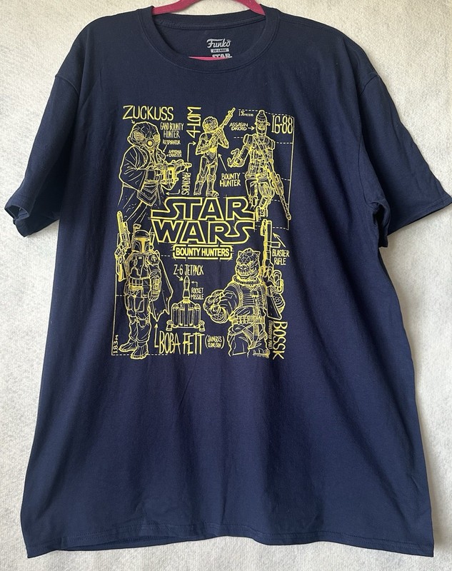 Star Wars Bounty Hunters T-Shirt 2XL Navy Funko Graphic Tee