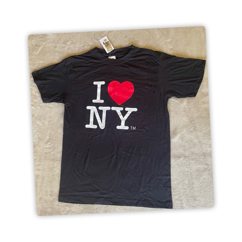 I Love NY T Shirt Black Graphic Logo Tee Adult Medium Unisex NWT Tourist