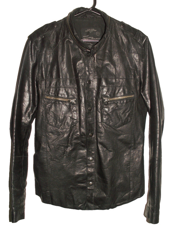 Men’s All Saints AFTERNOON LEATHER SHIRT jacket overshirt M (ref67) £99.99!!!!!