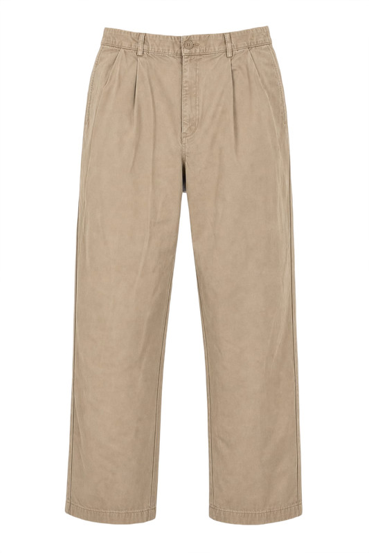 Vintage 1990s Yuppie Beige Cotton Trousers Unisex Sz N/A