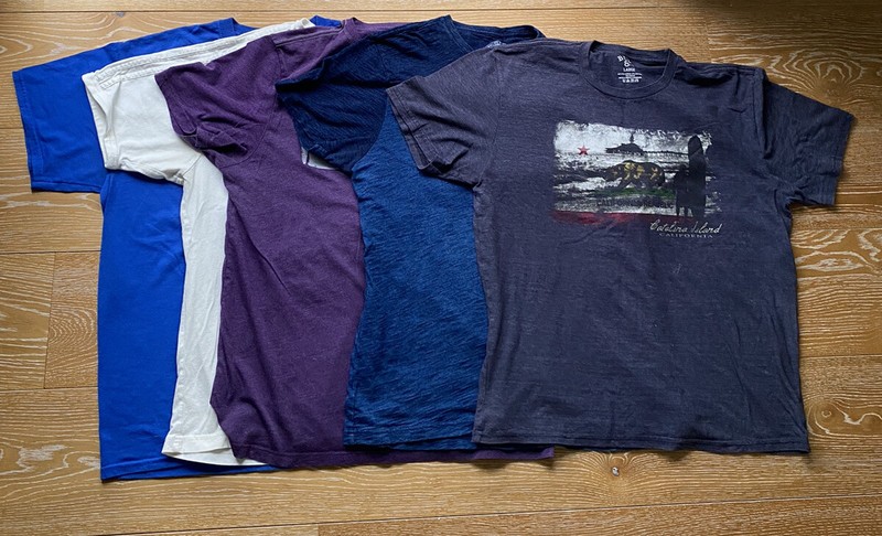 Set Of 5 Mens Tshirts Different Brands Size L
