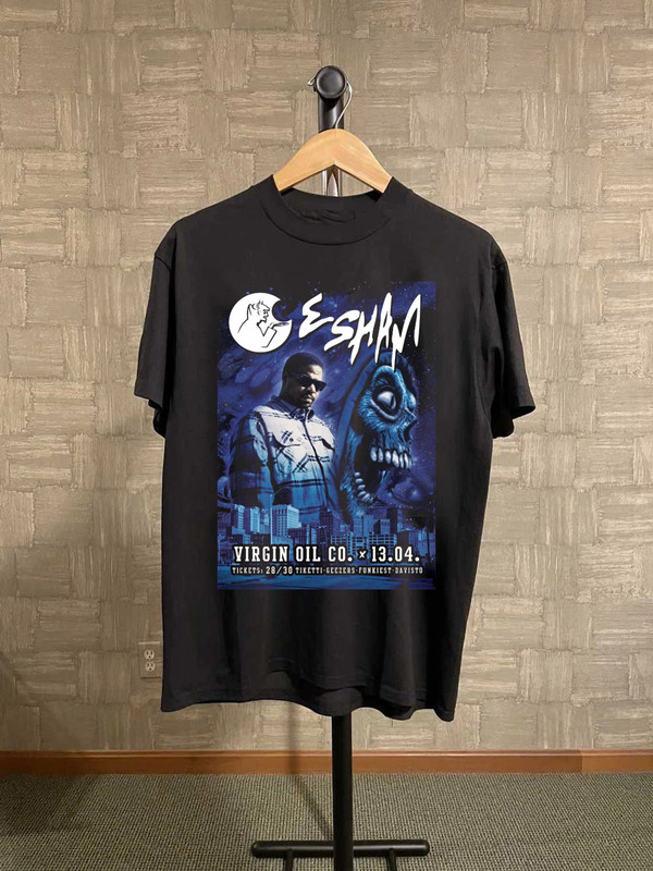 Trend! Esham Black Cotton Shirt Full size S-5XL Unisex R22