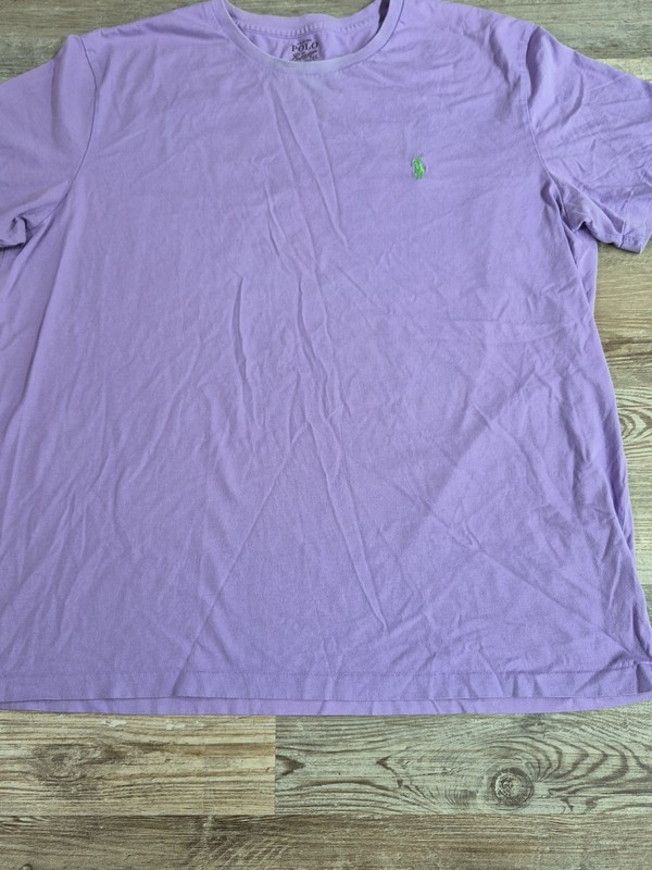 Polo Ralph Lauren Crew Neck Modern Classic-Fit Shirt Mens XL PURPLE GREEN PONY gallery