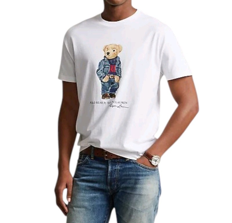 Polo Ralph Lauren Classic Fit Polo Bear Jersey T-Shirt Short Sleeve White gallery