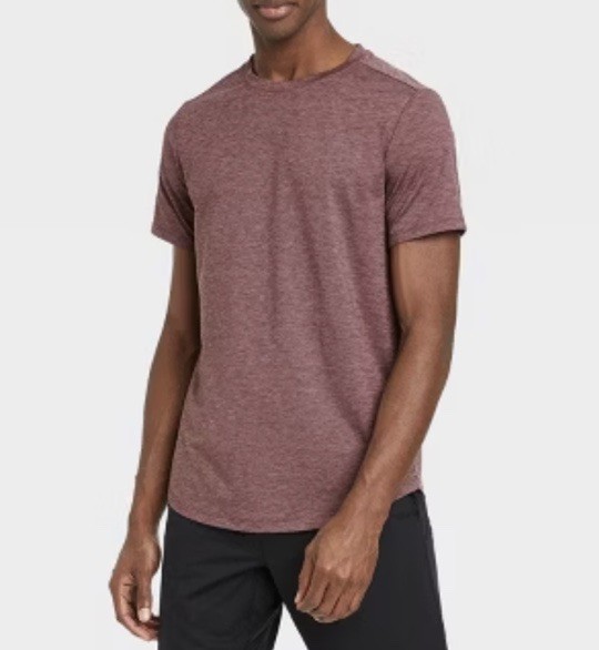 Men’s All In Motion Short Sleeve Soft Stretch T Shirt Berry Size S NEW!