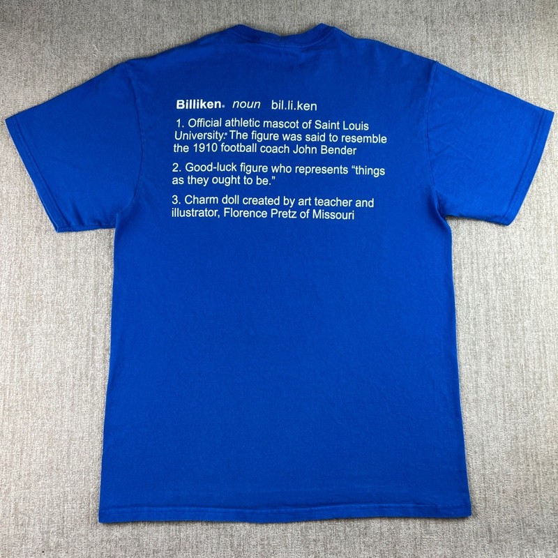 JanSport SLU Billikens T-Shirt Mens Large Blue Saint Louis University Mascot Tee gallery