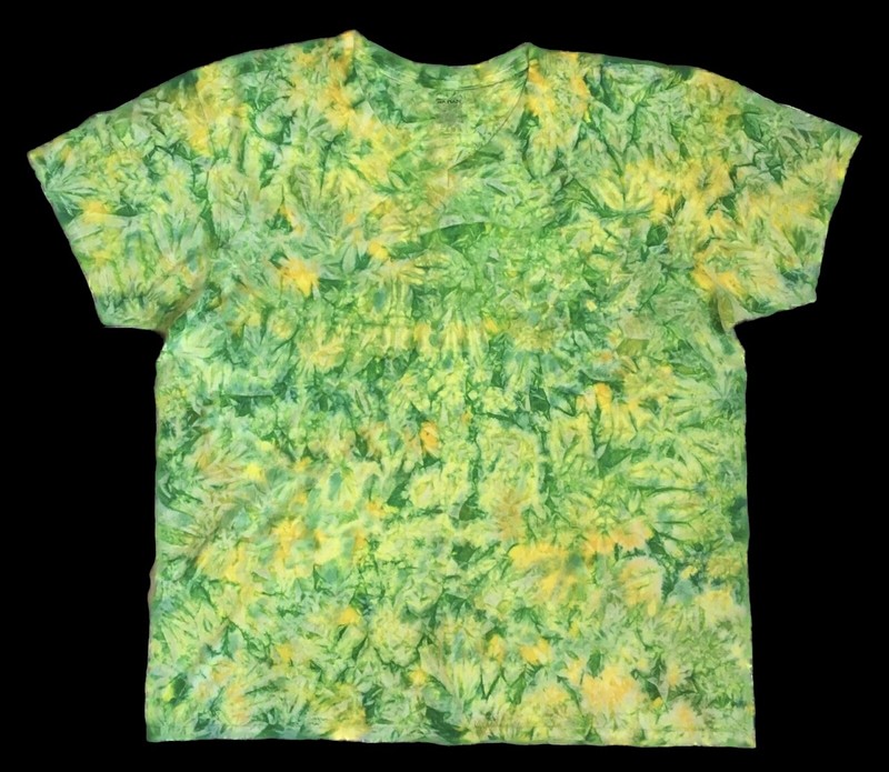 *New* 3XL & 4XL Handmade Tie Dye, Lemon Lime Cruncht Crinkle, Crew or V-Neck