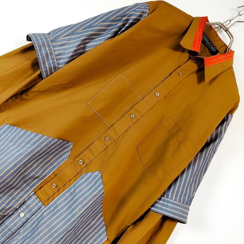 Used Geoffrey B.Small Docking Long-Length Shirt Layered Design Blocking gallery