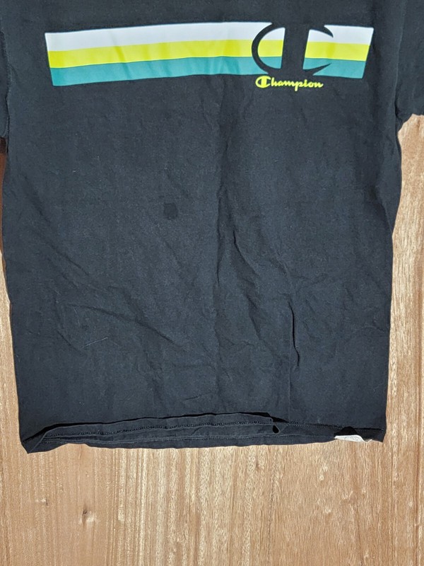 champion athletic wear shirt adult size M logo short sleeve crew neck black gallery