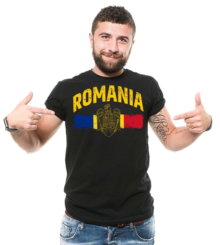Mens Romania shirt Romania Patriotic Flag Shirt Romania National Gift Tee