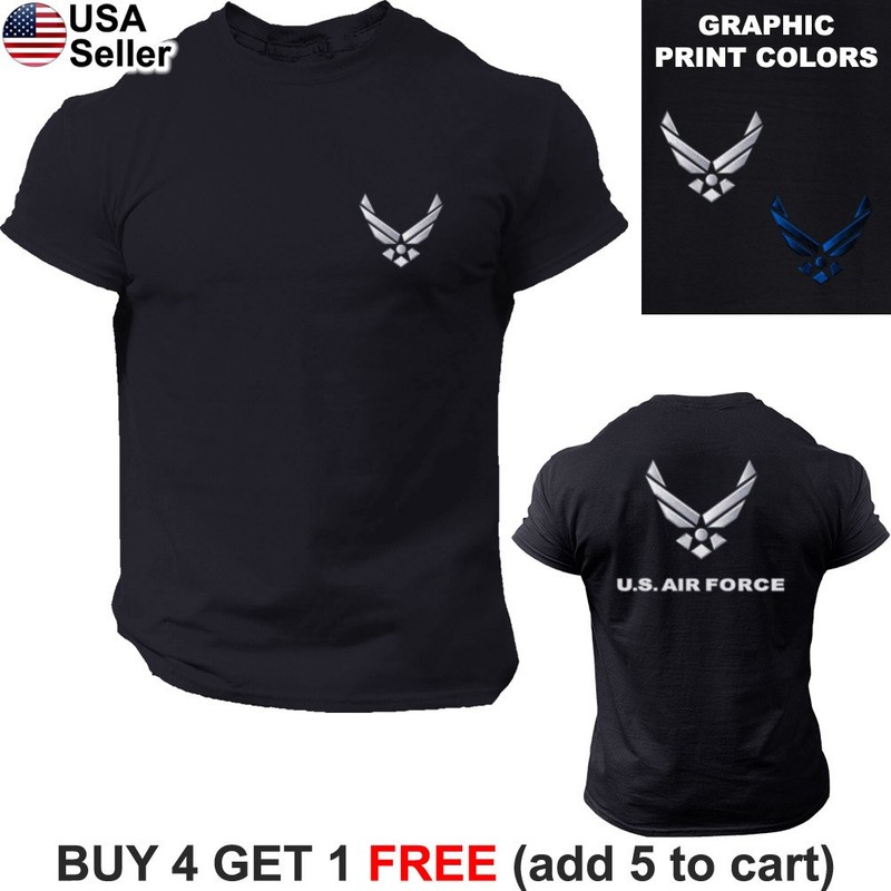 USAF T-Shirt United States Air Force Logo PT Physical Training Military BUF02
