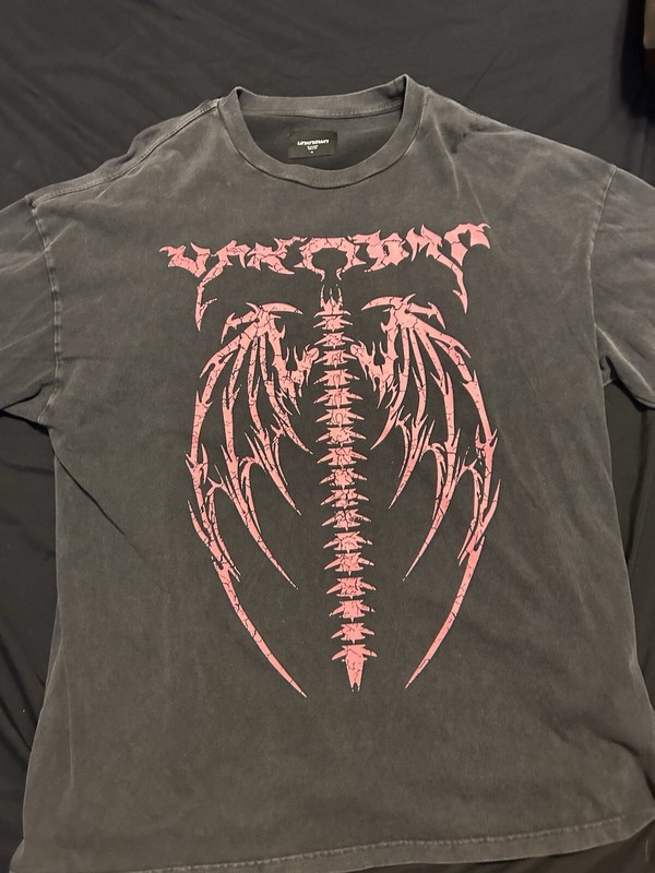 Unknown London Pink And Gray Wings Long Sleeve T-Shirt