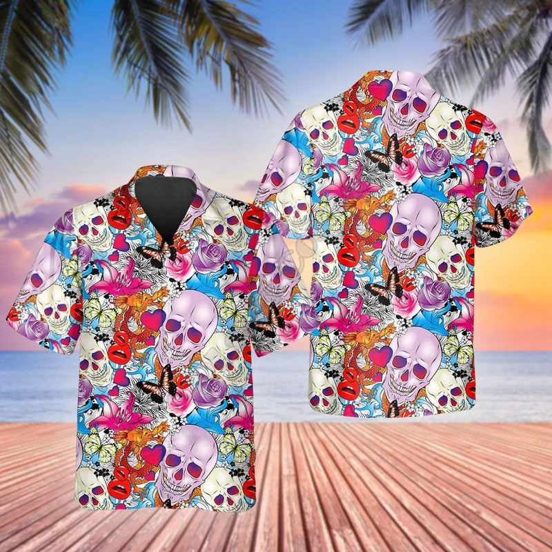 Mens Button Down Shirts Fire Flames Printed Summer Tops Novelty Ugly Gag Gifts