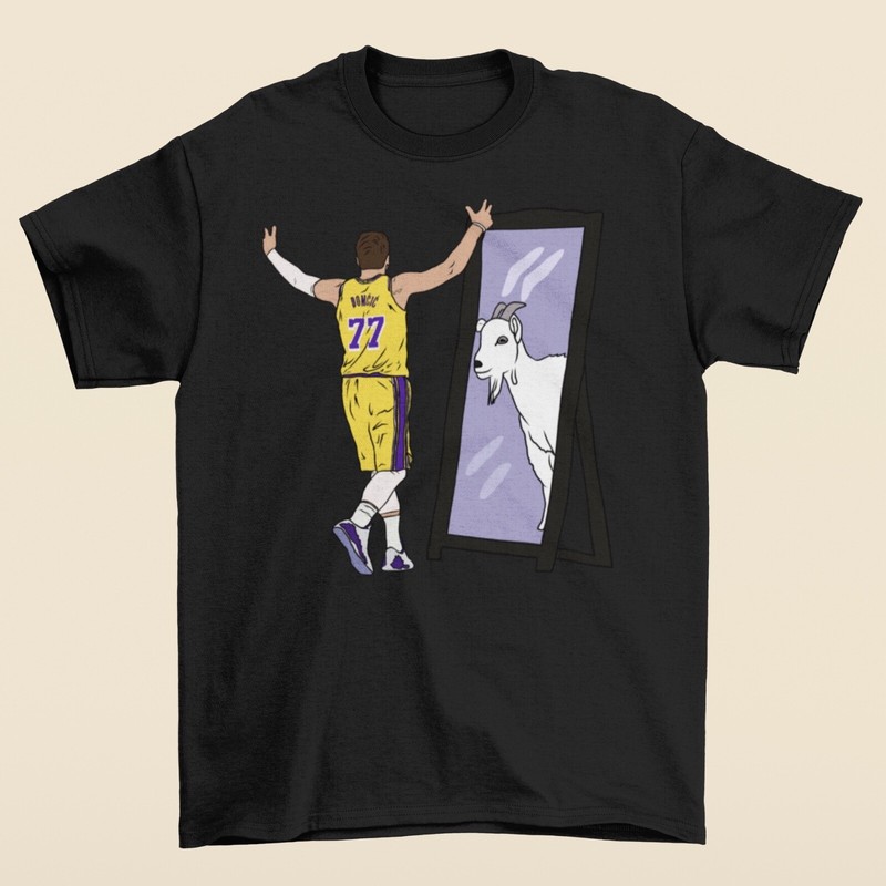 Luka Doncic Mirror GOAT Los Angeles Basketball T-Shirt