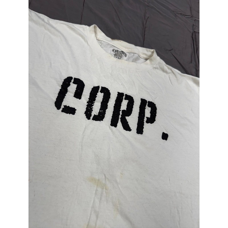 Champs Sports Corp Graphic T-Shirt Mens 4XL White Cotton Short Sleeve Stencil