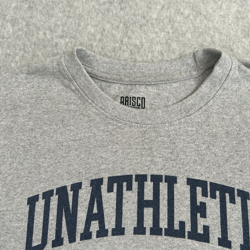 Brisco Brands T-Shirt Men's Small Gray Unathletic Department Graphic Tee Crew gallery
