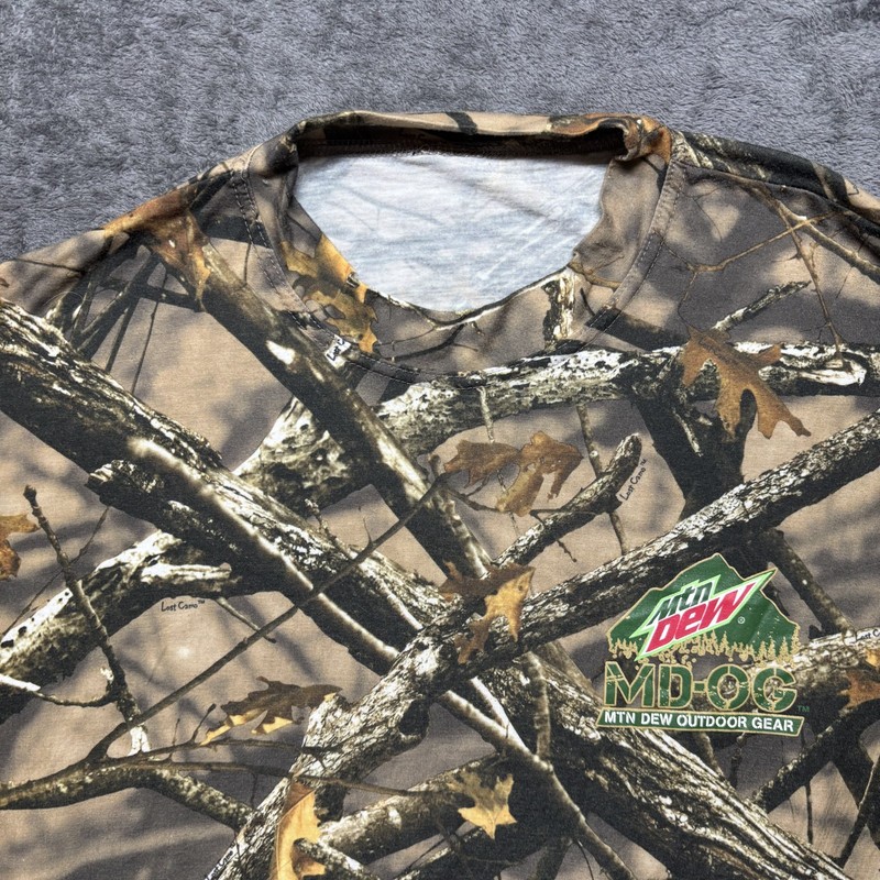 Mountain Dew Outdoor Gear Shirt Mens XXL Camo Hunting Promo Giveaway Rare