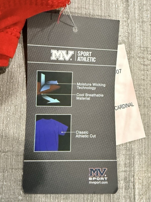 “DEA ACADEMY” Red Dri-Fit Style Athletic T Shirt - Size XL - by MV Sport - NWT! gallery