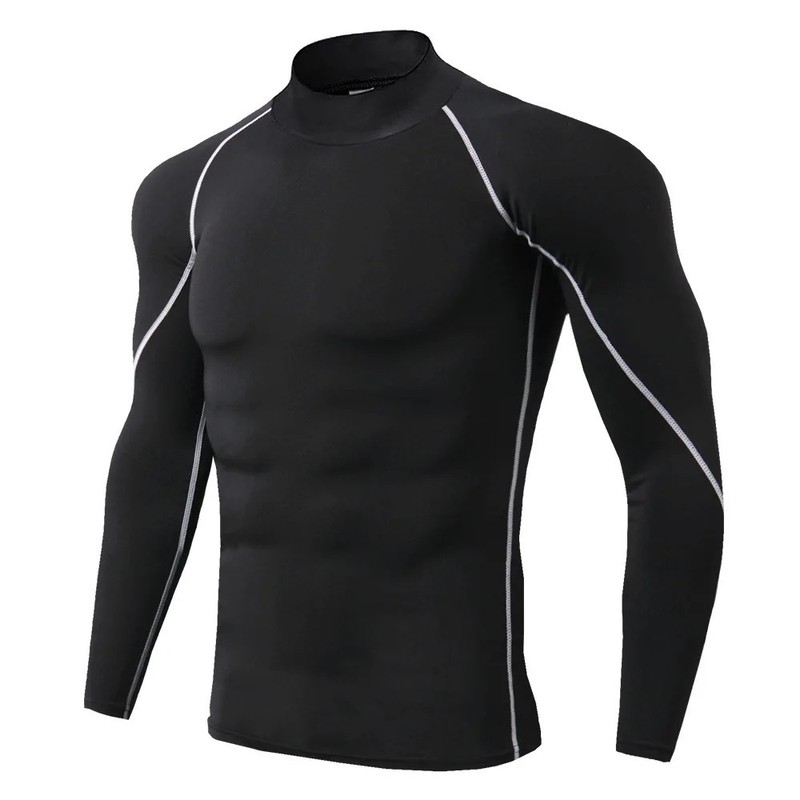 Men Compression Sport T-Shirt Quick Dry Fitness Running Gym Tight Long Sleeve gallery