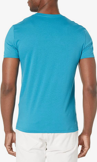 A|X Armani Exchange Men Slim Fit V-Neck Pima Cotton T-Shirt, Mosaic Blue, M gallery