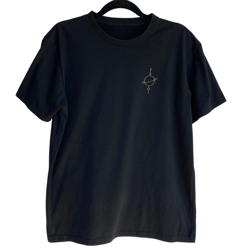 Neptune Tattoo 2023 Black Graphic T-Shirt Mens Small Planet Leaves Shop Tee
