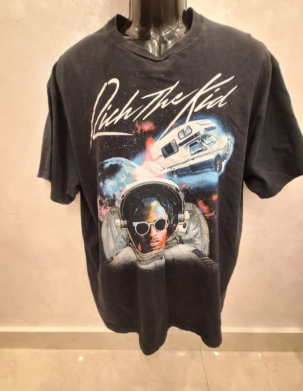 Prince The Kid Astronaut Graphic T-Shirt Black Size Large Music Rock Pop Tee