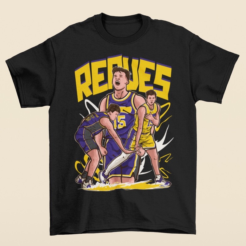 Austin Reaves Cartoon Style Los Angeles Basketball T-Shirt