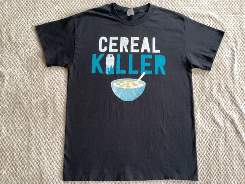 Cereal Killer Gildan Men's Black Heavy Cotton Graphic T-Shirt Medium Funny gallery