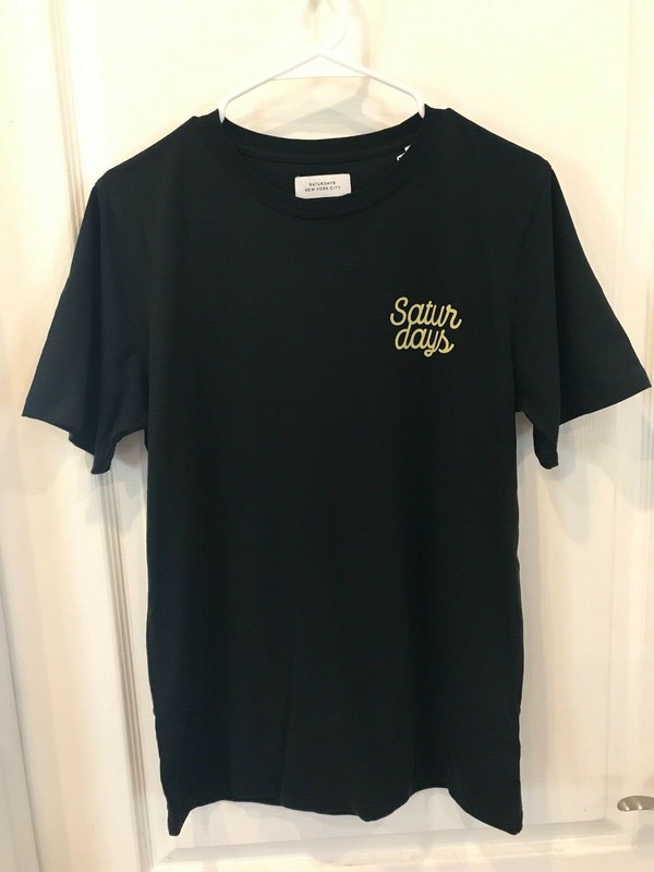 Saturdays New York Script Chest T-Shirt Black Size S $48 gallery