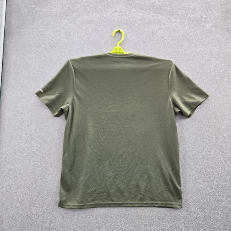 US Army Men Shirt L Green Viewsport Microfiber Star Logo Activewear Short gallery