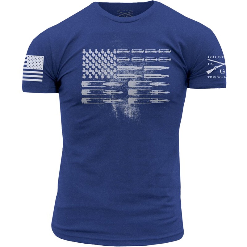 Grunt Style Ammo Flag T-Shirt – Royal Blue