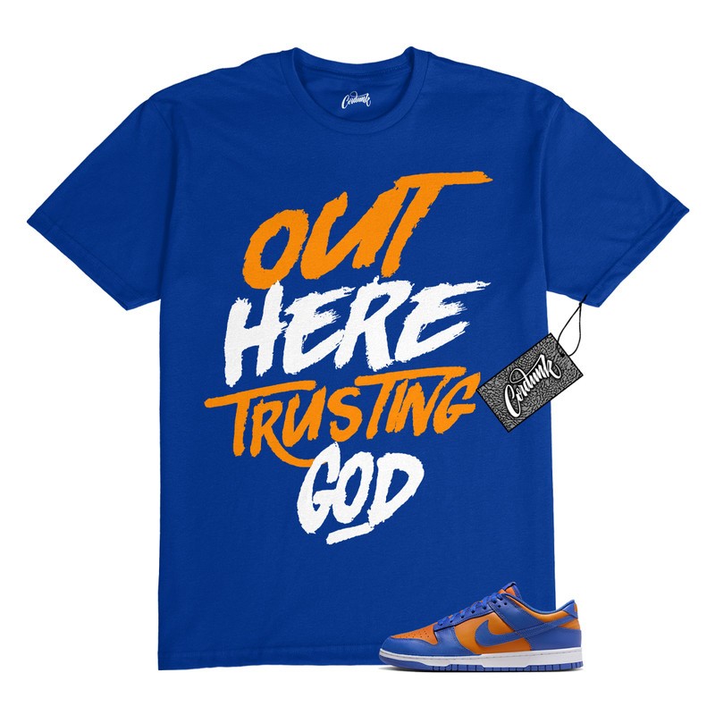 Dunk Knicks Team Royal Blue Orange Low Bright Ceramic T Shirt to Match TG