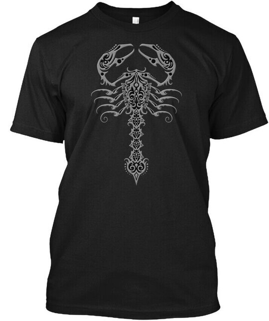 Gray And Black Tribal Scorpion T-Shirt