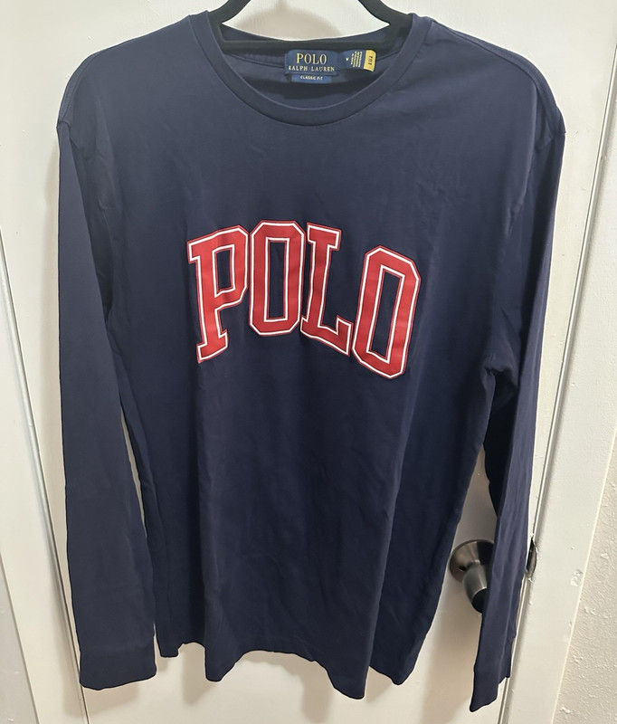 Polo Ralph Lauren Men’s Classic Fit Long Sleeve Crewneck Logo Tee Blue M